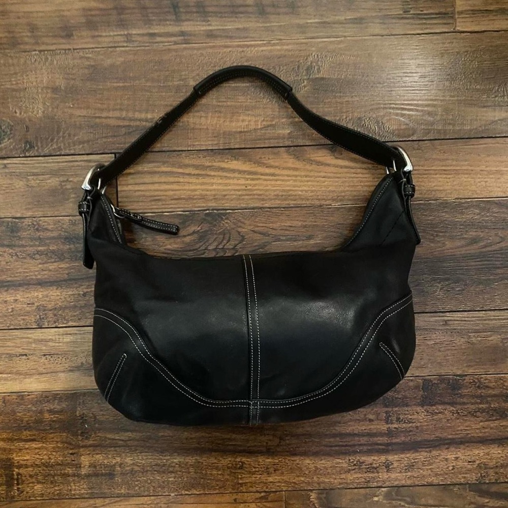 Coach 9542 hobo/soho black leather bag